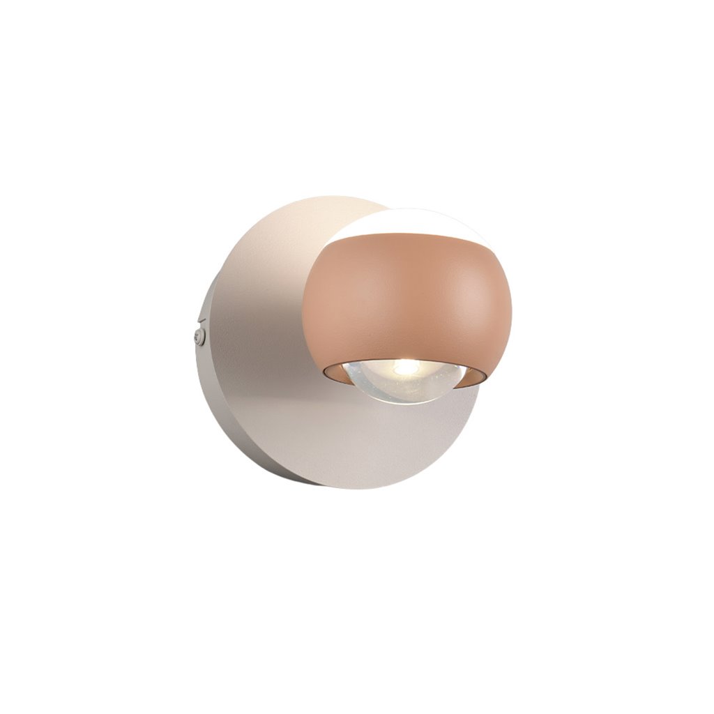 TRIO Orbit draaibare wandlamp in oudroze/lichtgrijs dimbaar en draaibaar 1 LED